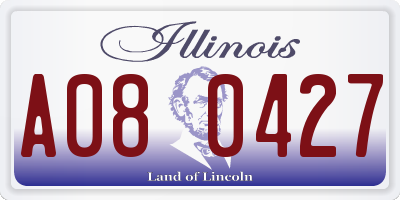 IL license plate A080427