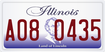 IL license plate A080435