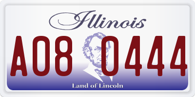 IL license plate A080444
