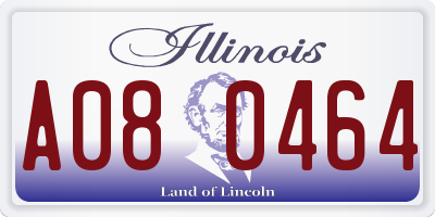IL license plate A080464