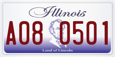 IL license plate A080501