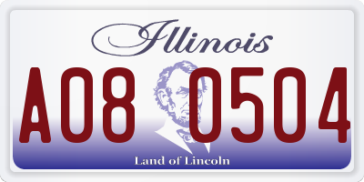 IL license plate A080504