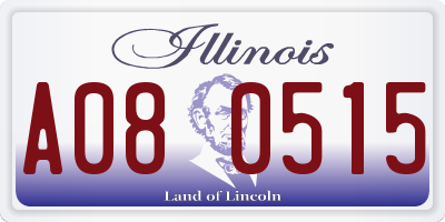 IL license plate A080515