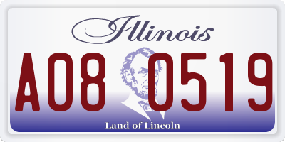 IL license plate A080519
