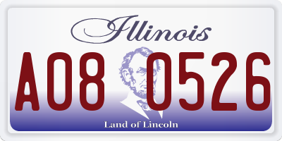 IL license plate A080526