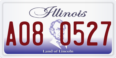 IL license plate A080527