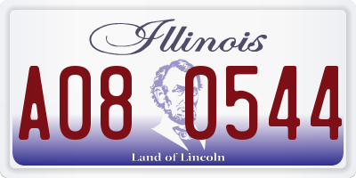 IL license plate A080544