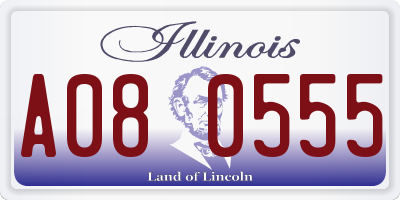 IL license plate A080555