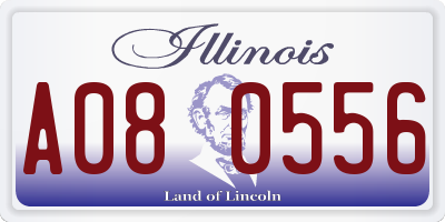 IL license plate A080556