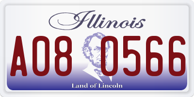 IL license plate A080566