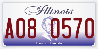 IL license plate A080570