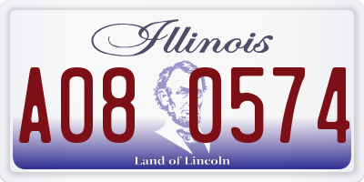 IL license plate A080574
