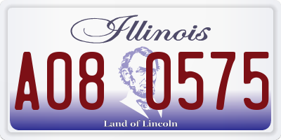 IL license plate A080575