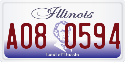 IL license plate A080594