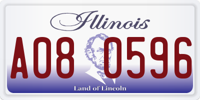 IL license plate A080596