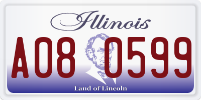IL license plate A080599