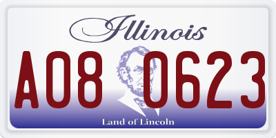 IL license plate A080623