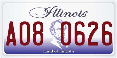 IL license plate A080626