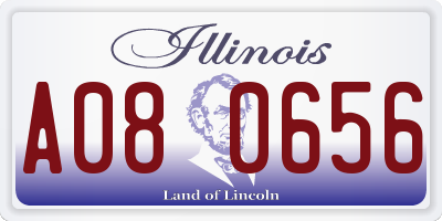 IL license plate A080656