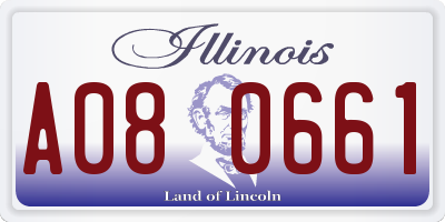 IL license plate A080661