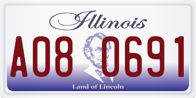 IL license plate A080691