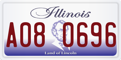 IL license plate A080696