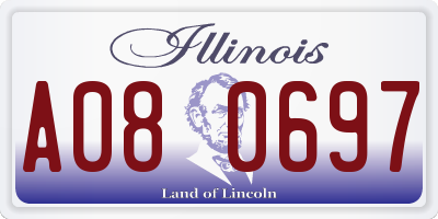 IL license plate A080697
