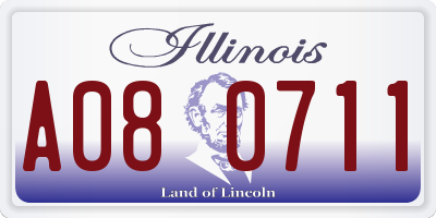 IL license plate A080711