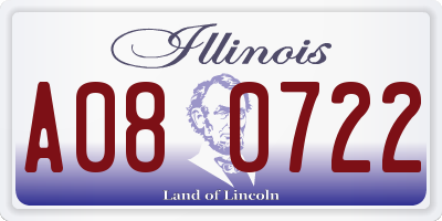 IL license plate A080722