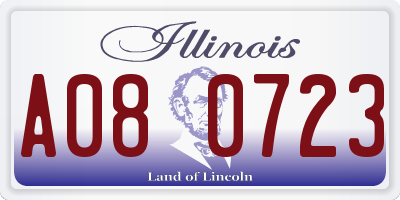 IL license plate A080723