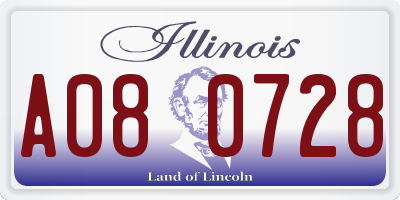 IL license plate A080728