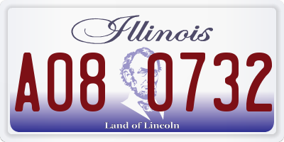 IL license plate A080732