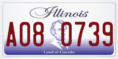 IL license plate A080739