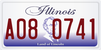 IL license plate A080741
