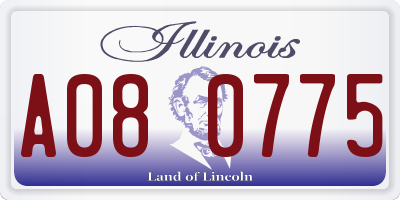 IL license plate A080775