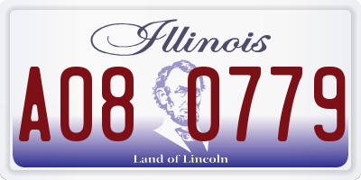 IL license plate A080779