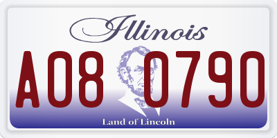 IL license plate A080790