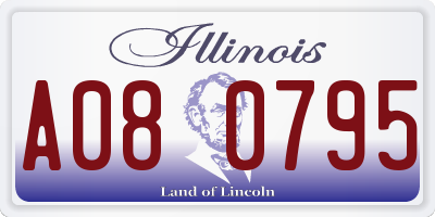 IL license plate A080795