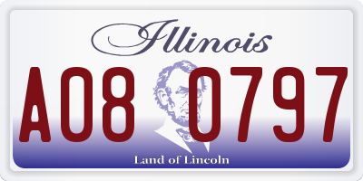 IL license plate A080797