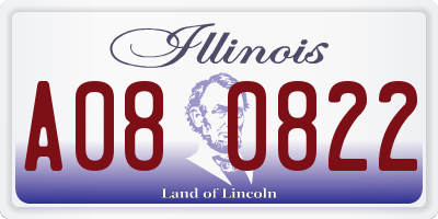 IL license plate A080822