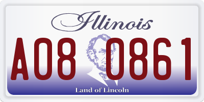 IL license plate A080861