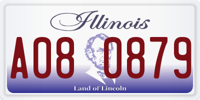 IL license plate A080879