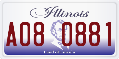 IL license plate A080881
