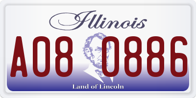 IL license plate A080886