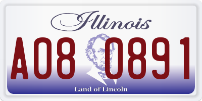 IL license plate A080891