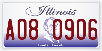 IL license plate A080906