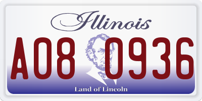 IL license plate A080936