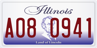 IL license plate A080941