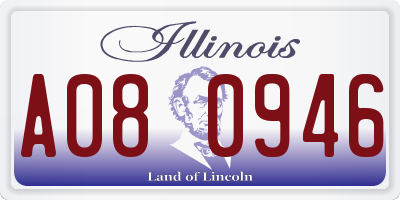 IL license plate A080946
