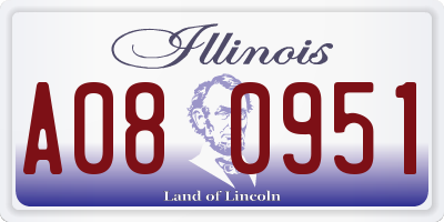 IL license plate A080951